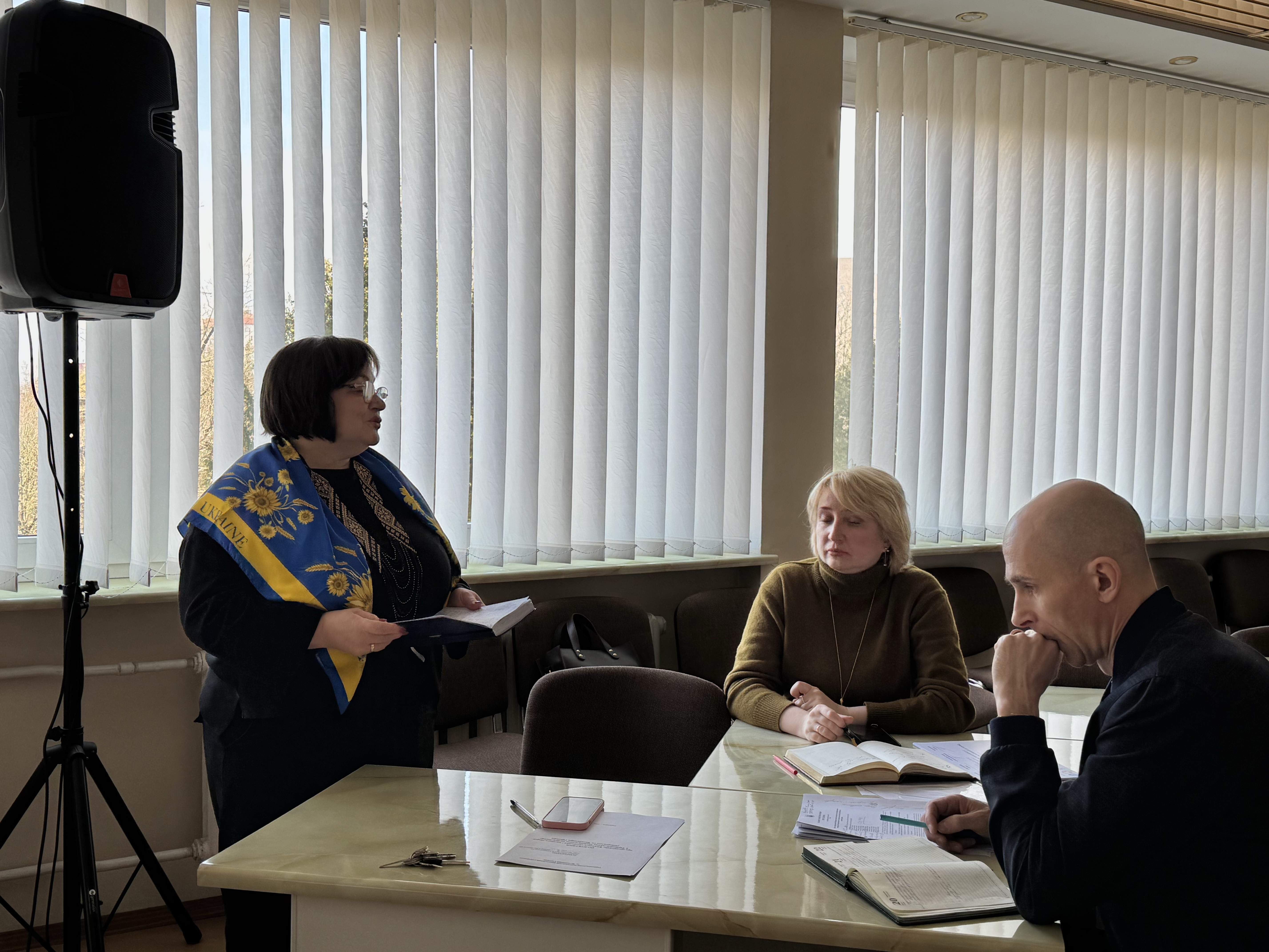 Hovoryt persha prorektorka Nadiia Drobyk